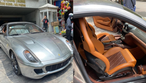 Siêu xe Ferrari 599 GTB của doanh nhân Hải Phòng lần đầu lộ ảnh xuất hiện trên đường phố