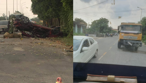 Bắc Ninh: Kia Cerato va chạm kinh hoàng với xe tải khiến 3 người tử vong, trong đó có một YouTuber nổi tiếng