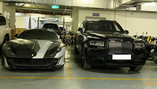 Lộ diện chủ xe Ferrari 812 Superfast mới ra Hà Nội, mới 9X còn sở hữu Rolls-Royce Cullinan Black Badge