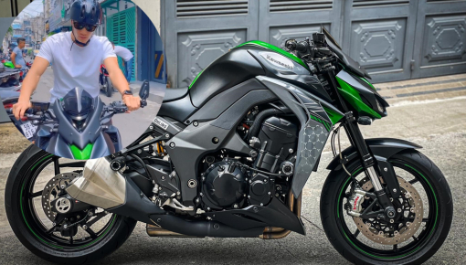 Video: Chán xe thể thao và siêu xe, thủ môn Bùi Tiến Dũng chuyển sang chơi xe mô tô Kawasaki Z1000R