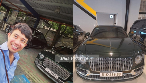 Minh "Nhựa" lại chơi lớn khi tậu xe Bentley đầu đời, biển số tứ quý 9 không thể chê vào đâu được