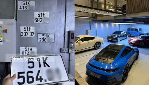 Những chiếc biển số được Cường "Đô-la" dành vị trí VIP trong garage để làm bộ sưu tập là xe gì?