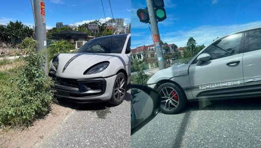 Chiếc Porsche Macan S mà hậu vệ Vũ Văn Thanh mua từ showroom của Phan Công Khanh bị tai nạn