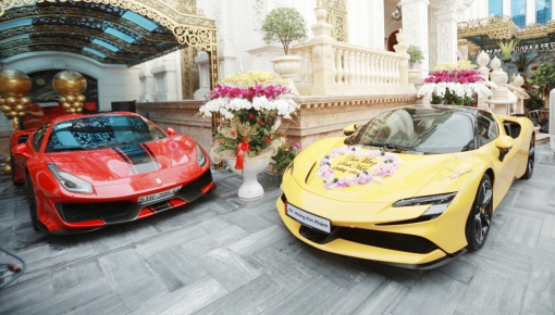 Cặp đôi Ferrari hơn 80 tỷ đồng của Hoàng Kim Khánh, 1 xe mở mui đẹp mắt, xe còn lại PHEV đầy hiện đại