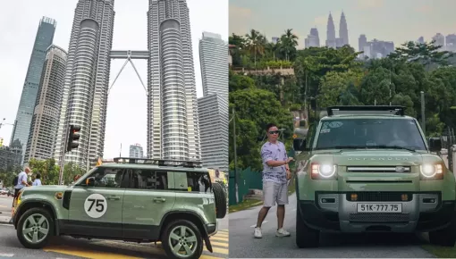 "Phượt thủ" Bình Dương lái Land Rover Defender 75th Limited Edition sang Malaysia đón cái nóng khắc nghiệt