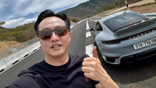Cao tốc Cam Lâm - Vĩnh Hảo thông tuyến, Cường "Đô-la" liền mang Porsche 911 Sport Classic ra trải nghiệm