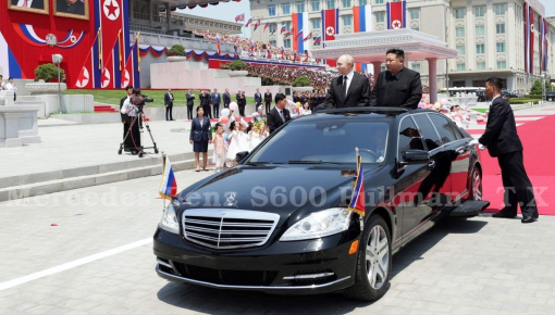 Xe siêu sang Mercedes-Benz S600 Pullman mui trần của ông Kim Jong Un khiến truyền thông quốc tế choáng