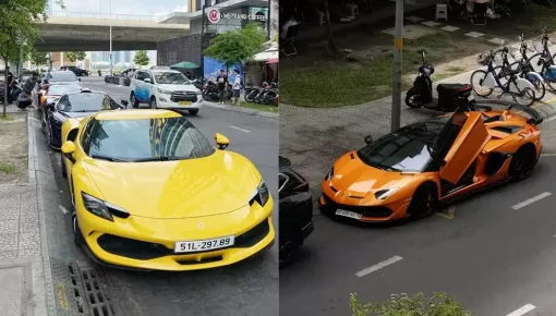 Dàn siêu xe tụ tập ở Tp.HCM: Lamborghini Aventador SVJ Roadster là điểm nhấn