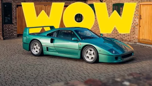 Lạ mắt với Ferrari F40 mang màu xanh Verde Fortunato, giá có thể vài triệu USD