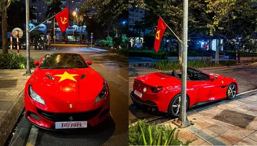 Ferrari Portofino M khác lạ với "bộ áo" đặc biệt nhân dịp 80 năm Quốc khánh 2-9