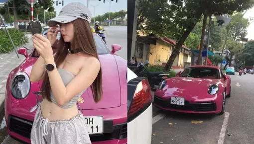Porsche 911 Targa 992 siêu cá tính, màu lạ của hot girl Hà thành, biển cũng rất đẹp