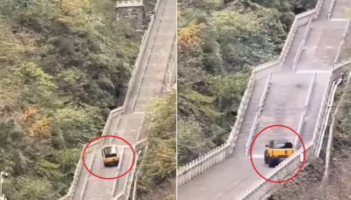 Bắt chước Land Rover, Chery thực hiện thử thách leo “999 bậc thang lên trời” nhưng nhận kết quả ê chề