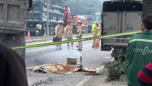 Video hé lộ khoảnh khắc 2 ô tô tải va chạm khiến 1 CSGT tử vong tại Thái Nguyên