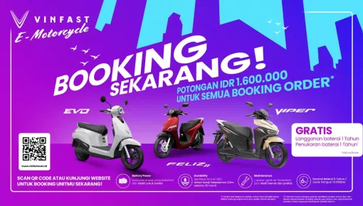 VinFast mở cọc cho 3 mẫu xe máy điện đổi pin tại Indonesia, giá quy đổi từ 28 triệu đồng