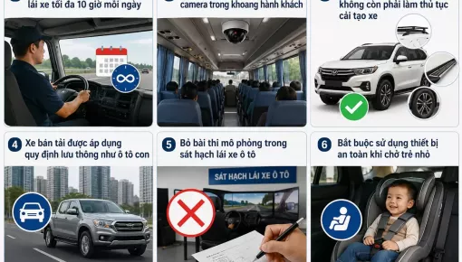6 quy định mới về giao thông được áp dụng từ ngày 1/7/2026