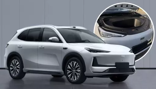Geely EX5 phiên bản mới hé lộ ngăn chứa đồ cỡ lớn bên dưới nắp ca-pô trước ngày ra mắt