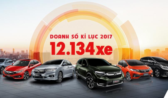 Honda Việt Nam bán ra 12.134 xe ô tô trong năm 2017