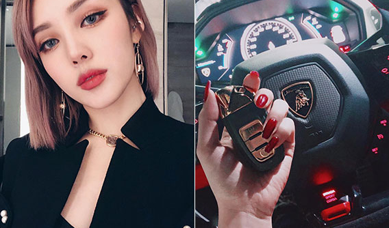 "Hot girl trang điểm" Pony gây bất ngờ khi tậu siêu xe Lamborghini Huracan Spyder