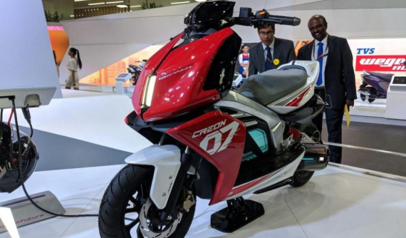 TVS Creon - Xe tay ga điện có thiết kế thể thao, công suất 16 mã lực