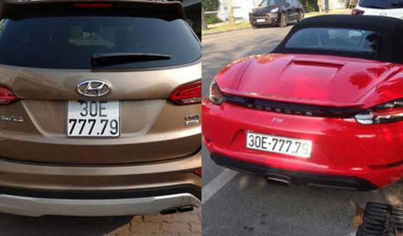 Hà Nội: Xuất hiện 2 ô tô dùng chung 1 biển số đẹp