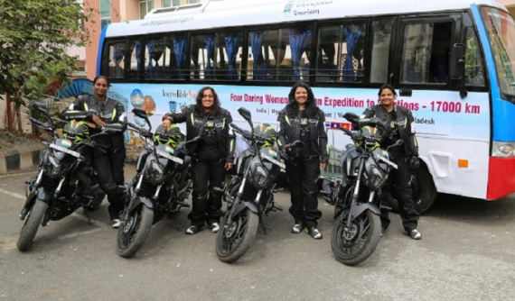 4 nữ biker Ấn Độ thực hiện hành trình 17.000km đã đến Việt Nam