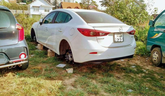 Trộm bánh xe ô tô liên tiếp diễn ra ở Đà Lạt