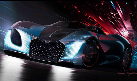 DS X E-Tense - "Xe trong mơ của năm 2035" với thiết kế bất đối xứng độc đáo