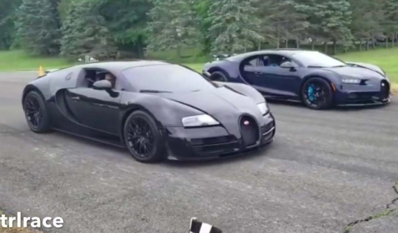 2 "ông hoàng tốc độ" nhà Bugatti so kè trên đường đua thẳng, kết quả làm giới mê xe bất ngờ