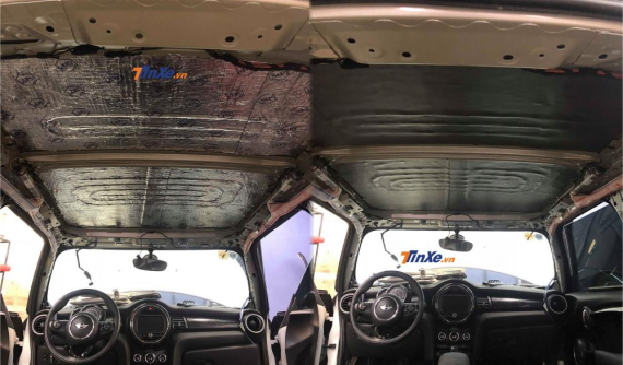Sau vụ việc trần xe ốp bằng bìa các-tông, chiếc Mini Cooper S đã được chủ nhân độ lại