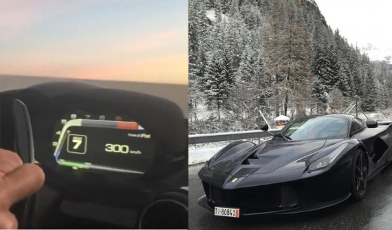 Đem siêu phẩm triệu USD Ferrari LaFerrari đến Autobahn chỉ để tăng tốc lên 300 km/h