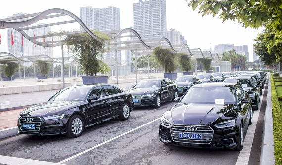 Dàn xe Audi được sử dụng tại Diễn đàn Kinh tế Thế giới WEF 2018