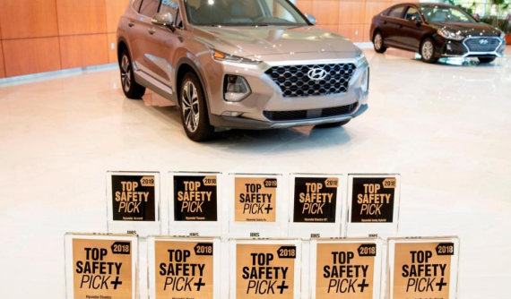 Hyundai xuất sắc trở thành nhà sản xuất xe an toàn nhất năm 2018 với 10 giải thưởng từ IIHS