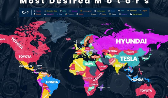 Toyota là nhãn hiệu ô tô được Google nhiều nhất trên thế giới, đứng trên BMW và Mercedes