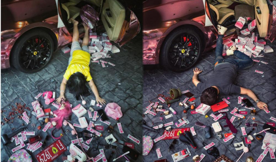 Phiên bản "ngã sấp mặt" toàn màu hồng bên siêu xe Ferrari 599 GTB của doanh nhân Thái