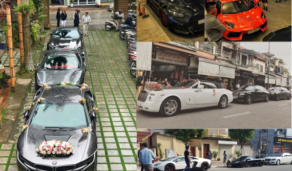 Những đám cưới và rước dâu bằng siêu xe đình đám nhất Việt Nam trong năm 2018