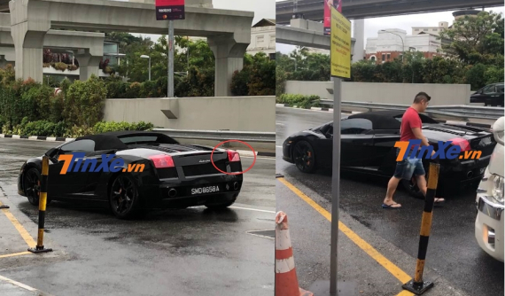 Tông vào đuôi siêu xe Lamborghini Gallardo mui trần, tài xế xe khách "xanh mặt" nghĩ đến khoản tiền bồi thường