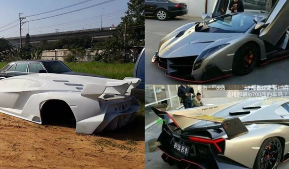 Sững sờ trước hình ảnh siêu xe Lamborghini Veneno được Trung Quốc làm nhái y như thật