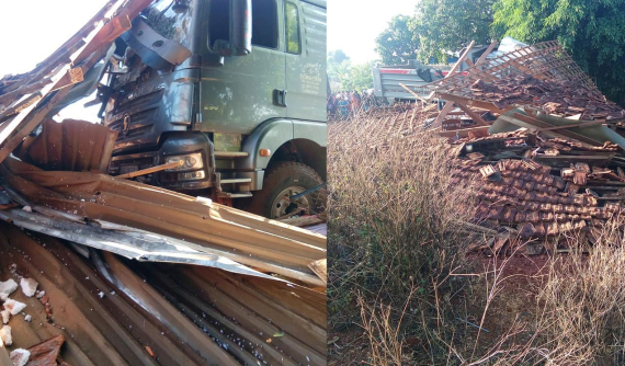 Bình Phước: Xe ben đâm sập nhà dân bên đường khiến 2 vợ chồng thiệt mạng