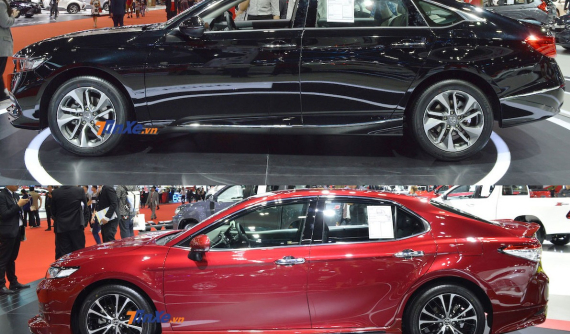 "Mục sở thị" cặp đôi Honda Accord 2019 và Toyota Camry 2019 sắp ra mắt Việt Nam tại triển lãm Thái Lan