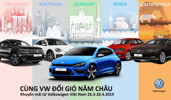 Volkswagen tặng một chuyến “xuất ngoại” cho khách mua xe trong tháng 4
