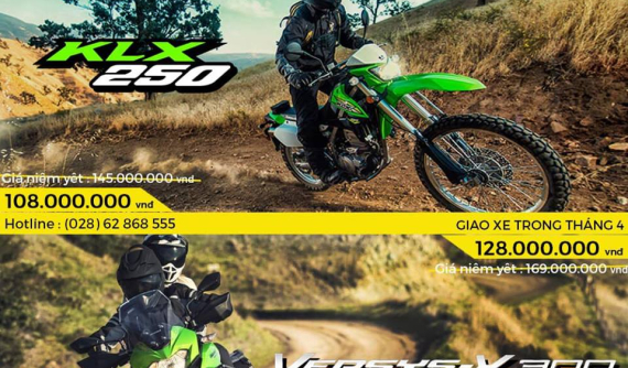 Maxmoto đưa ra chương trình giảm giá "cực mạnh" với 2 mẫu xế phượt Kawasaki trong tháng 4 tới đây