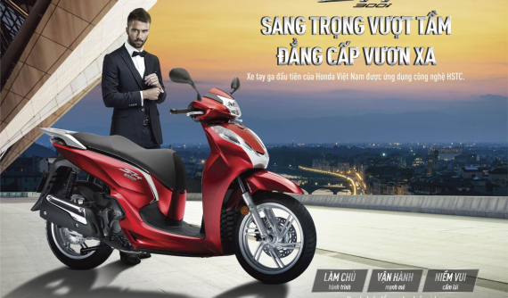 Honda SH300i phân phối chính hãng tại Việt Nam được bổ sung hệ thống kiểm soát lực kéo HSTC