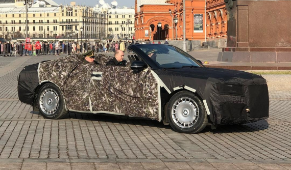 Phiên bản mui trần của "Rolls-Royce nước Nga" Aurus Senat Sedan bị bắt gặp trên đường phố