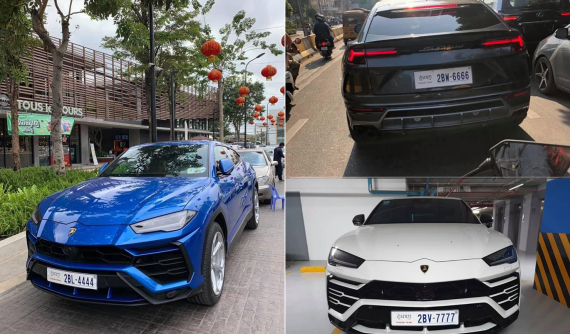 Những chiếc SUV Lamborghini Urus mang biển siêu đẹp tại Campuchia