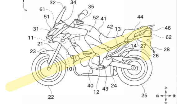 Kawasaki phát triển Versys mới với hệ thống rađa được bố trí ở đầu và đuôi xe