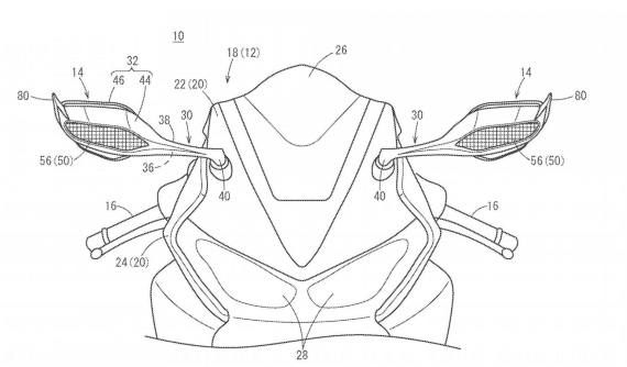 Honda trang bị cánh gió cho gương chiếu hậu Honda CBR1000RR thế hệ mới