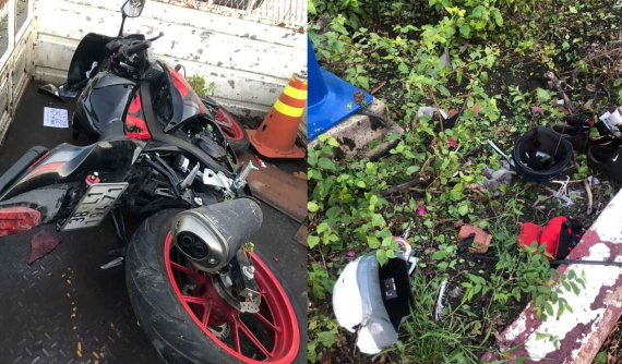 Bình Dương: Tông vào dải phân cách, 2 anh em ruột đi mô tô Suzuki GSX-R150 tử vong thương tâm