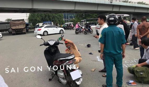 Honda SH va chạm với xe ben tại ngã 3 Vũng Tàu, 1 người tử vong tại chỗ, 2 người nguy kịch