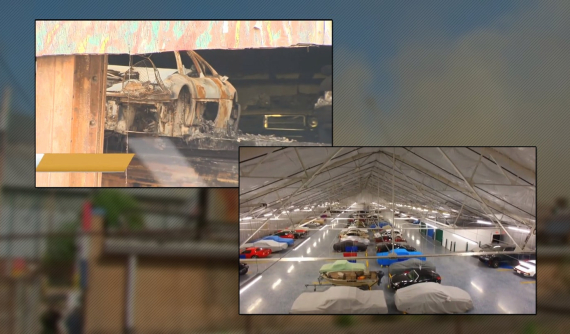 Nhà kho bốc cháy thiêu rụi hàng trăm chiếc xe quý hiếm ước tính trị giá 1.400 tỷ Đồng