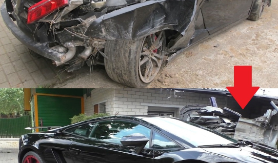 Siêu xe Lamborghini Gallardo bị đâm nát được sửa chữa như mới dưới bàn tay người Nga